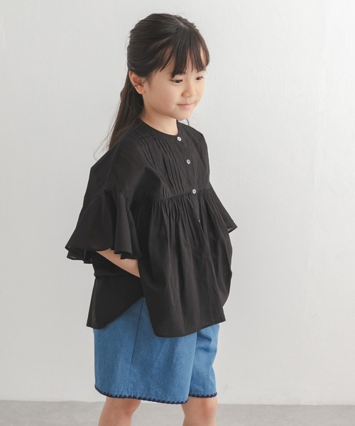 URBAN RESEARCH DOORS(アーバンリサーチドアーズ)の「『親子リンク』コットンボイルピンタックブラウス(KIDS)(シャツ/ブラウス・キッズ・ブラック/ブルー・120/105/135)」の3枚目の写真