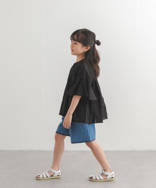URBAN RESEARCH DOORS(アーバンリサーチドアーズ)の「『親子リンク』コットンボイルピンタックブラウス(KIDS)(シャツ/ブラウス・キッズ・ブラック/ブルー・120/105/135)」の11枚目の写真