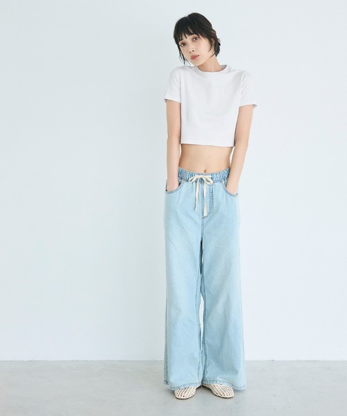 coca(coca)(コカ)の「スムースコンパクトTシャツ(Tシャツ/カットソー・レディース・グレー/ホワイト/ブラック/カーキ・L/M/S/XL)」の10枚目の写真