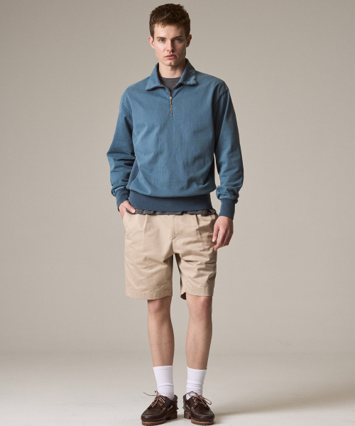 RISE&BELOW(ライズアンドビロー)の「ガーメントダイ ハーフジップ スウェットシャツ BLUE(スウェット・メンズ・その他・MEDIUM/LARGE/X-LARGE)」の7枚目の写真