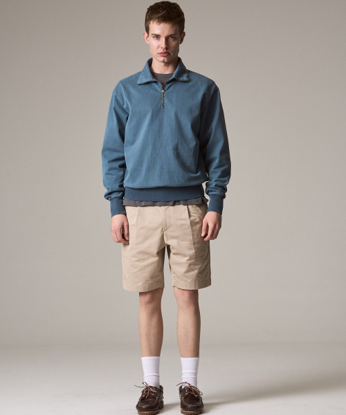 RISE&BELOW(ライズアンドビロー)の「ガーメントダイ ハーフジップ スウェットシャツ BLUE(スウェット・メンズ・その他・MEDIUM/LARGE/X-LARGE)」の8枚目の写真