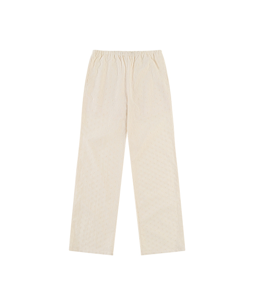 VANONE ATELIER（バノンアトリエ）の「P3301 フラワーエンブロイダリーパンツ_Cream（その他パンツ・レディース・Cream・SMALL/MEDIUM）」の2枚目の写真