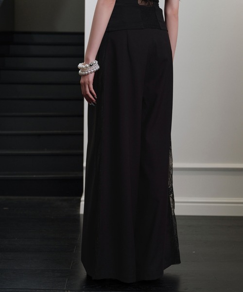 andwang(アンドワン)の「Side lace slacks(スラックス・レディース・ブラック/グレー・SMALL/MEDIUM)」の11枚目の写真