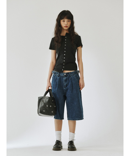 PLZPROJECT(プリーズプロジェクト)の「SIDE ADJUST BERMUDA SHORTS, BLUE(その他パンツ・レディース・その他・1/2)」の2枚目の写真