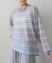 DOLLUPOOPS | Multi-Border Ribbed Pullover(マルチボーダーリブプルオーバー)(ニット/セーター)