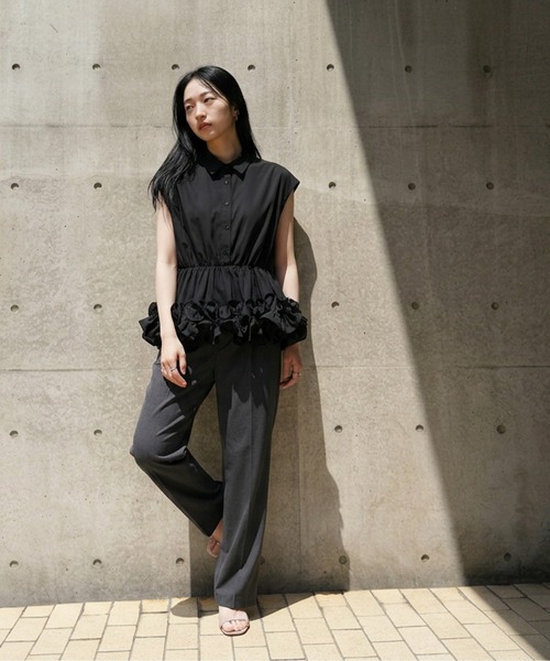 AMELY(エミリー)の「フリルバルーンブラウス(シャツ/ブラウス・レディース・ホワイト/ブラック・フリー)」の18枚目の写真