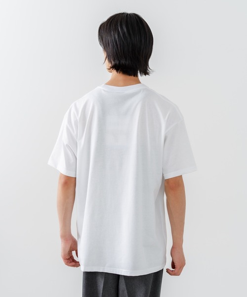 SAVIER（サビアー）の「【SAVIER/サビアー】×【ZERO STAIN/ゼロステイン】【LAロゴ立体刺繍】コラボ ポケット付き Tシャツ オーバーサイズ 汗染み防止 ストリート・スケーター（Tシャツ/カットソー・メンズ・ホワイト/チャコールグレー・MEDIUM/LARGE）」の14枚目の写真