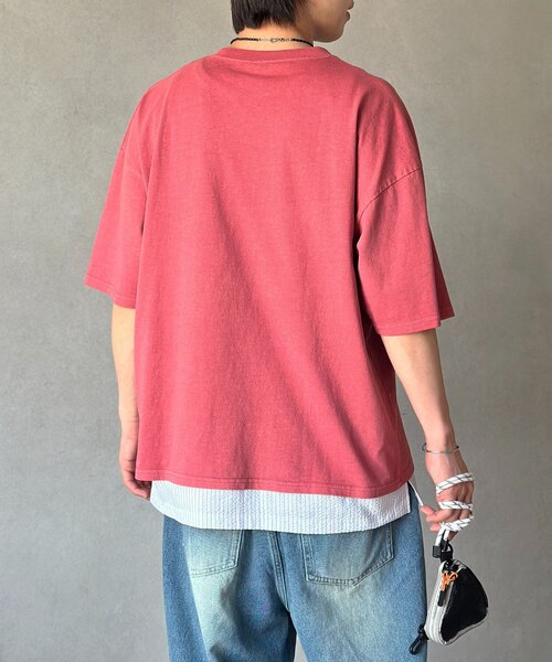 CPCM（シーピーシーエム）の「裾シャツドッキングタンク（キャミソール・メンズ・オレンジ/ブラック/ホワイト・LARGE/MEDIUM）」の6枚目の写真