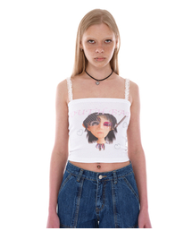 youthbath（ユースバース）の「ANDROID LACE SLEEVELESS_WHITE（Tシャツ/カットソー）」