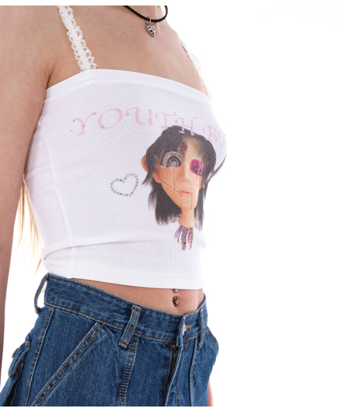 youthbath（ユースバース）の「ANDROID LACE SLEEVELESS_WHITE（Tシャツ/カットソー・レディース・その他・SMALL）」の6枚目の写真