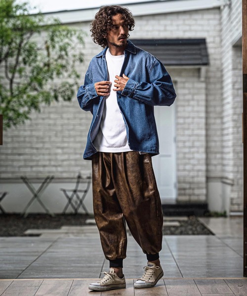 CAMBIO(カンビオ)の「ms6567-Vintage Wash Denim Skipper Shirt デニムスキッパーシャツ(A73226cmb)(シャツ/ブラウス・メンズ・インディゴブルー・L/M/S)」の5枚目の写真