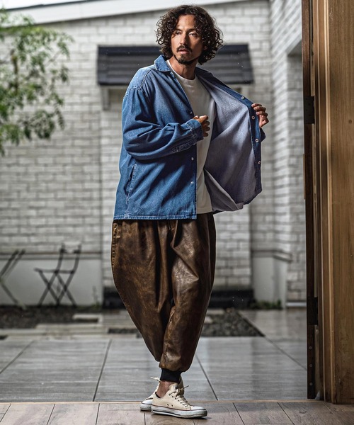 CAMBIO(カンビオ)の「ms6567-Vintage Wash Denim Skipper Shirt デニムスキッパーシャツ(A73226cmb)(シャツ/ブラウス・メンズ・インディゴブルー・L/M/S)」の6枚目の写真