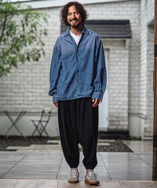 CAMBIO(カンビオ)の「ms6567-Vintage Wash Denim Skipper Shirt デニムスキッパーシャツ(A73226cmb)(シャツ/ブラウス・メンズ・インディゴブルー・L/M/S)」の7枚目の写真