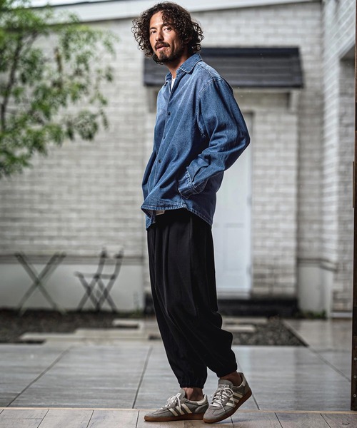 CAMBIO(カンビオ)の「ms6567-Vintage Wash Denim Skipper Shirt デニムスキッパーシャツ(A73226cmb)(シャツ/ブラウス・メンズ・インディゴブルー・L/M/S)」の8枚目の写真