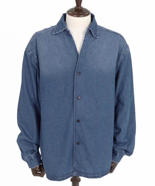 CAMBIO(カンビオ)の「ms6567-Vintage Wash Denim Skipper Shirt デニムスキッパーシャツ(A73226cmb)(シャツ/ブラウス・メンズ・インディゴブルー・L/M/S)」の9枚目の写真