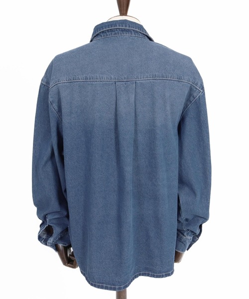 CAMBIO(カンビオ)の「ms6567-Vintage Wash Denim Skipper Shirt デニムスキッパーシャツ(A73226cmb)(シャツ/ブラウス・メンズ・インディゴブルー・L/M/S)」の10枚目の写真