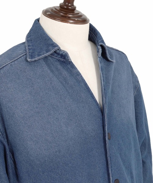 CAMBIO(カンビオ)の「ms6567-Vintage Wash Denim Skipper Shirt デニムスキッパーシャツ(A73226cmb)(シャツ/ブラウス・メンズ・インディゴブルー・L/M/S)」の11枚目の写真