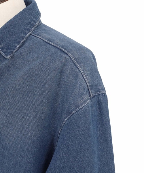 CAMBIO(カンビオ)の「ms6567-Vintage Wash Denim Skipper Shirt デニムスキッパーシャツ(A73226cmb)(シャツ/ブラウス・メンズ・インディゴブルー・L/M/S)」の13枚目の写真