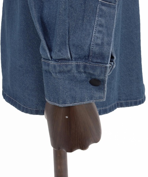 CAMBIO(カンビオ)の「ms6567-Vintage Wash Denim Skipper Shirt デニムスキッパーシャツ(A73226cmb)(シャツ/ブラウス・メンズ・インディゴブルー・L/M/S)」の14枚目の写真