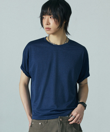 アイスクールメッシュ冷感クロップTシャツ[ブルー]
