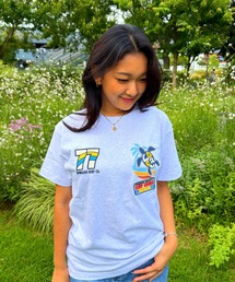 サーフホヌ柄切り貼りワッペンTシャツ