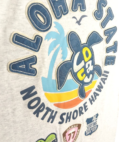 LOCALMOTION HAWAII(ローカルモーション ハワイ)の「サーフホヌ柄切り貼りワッペンTシャツ(Tシャツ/カットソー・メンズ・ベージュ/ネイビー/ホワイト・X-LARGE/MEDIUM/LARGE/SMALL)」の13枚目の写真
