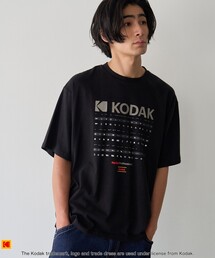 coen（コーエン）の「Kodak（コダック）ロゴプリントTシャツ（Tシャツ/カットソー）」
