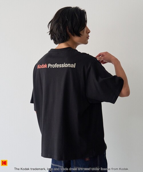 KODAK(コダック)の「Kodak(コダック)ロゴプリントTシャツ(Tシャツ/カットソー・メンズ・ブラック/ホワイト・L/M/S/XL)」の7枚目の写真