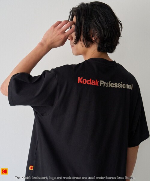 KODAK(コダック)の「Kodak(コダック)ロゴプリントTシャツ(Tシャツ/カットソー・メンズ・ブラック/ホワイト・L/M/S/XL)」の9枚目の写真