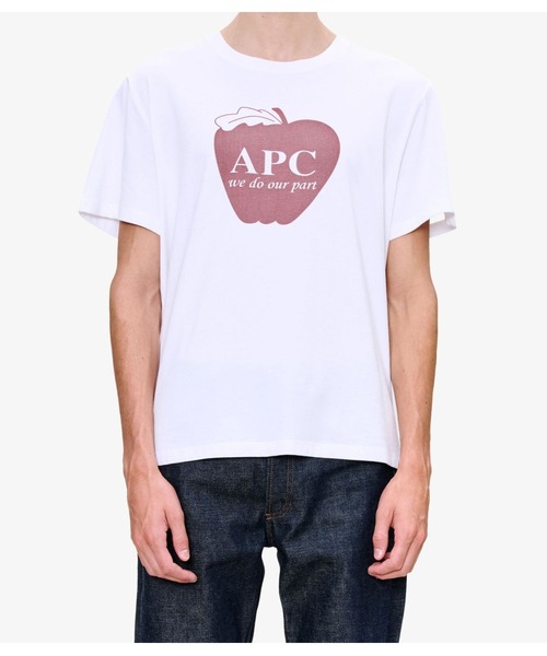 A.P.C.（アーペーセー）の「T-SHIRT POMME（Tシャツ/カットソー・メンズ・ホワイト・L/S/M）」の4枚目の写真