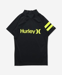 Hurley （ハーレー）の「【Hurley:ハーレー】キッズラッシュガード　UPF50+×速乾×高ストレッチ　ファントム素材　PHANTOM RASH ICON BLOCK PARTY（ラッシュガード）」