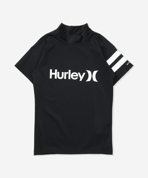 Hurley （ハーレー）の「【Hurley:ハーレー】キッズラッシュガード　UPF50+×速乾×高ストレッチ　ファントム素材　PHANTOM RASH ICON BLOCK PARTY（ラッシュガード・キッズ・ブラック×ゴールド/ブラック・150/130/160）」の2枚目の写真