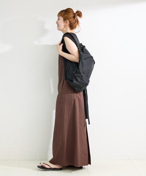 B.C STOCK（ベーセーストック）の「手洗い可 / *MAI.M WOOLY PAD CAMI OP（ワンピース・レディース・グレー/ブラウン・FREE）」の20枚目の写真