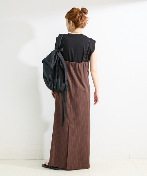 B.C STOCK（ベーセーストック）の「手洗い可 / *MAI.M WOOLY PAD CAMI OP（ワンピース・レディース・グレー/ブラウン・FREE）」の21枚目の写真