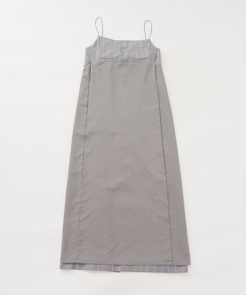 B.C STOCK（ベーセーストック）の「手洗い可 / *MAI.M WOOLY PAD CAMI OP（ワンピース・レディース・グレー/ブラウン・FREE）」の10枚目の写真
