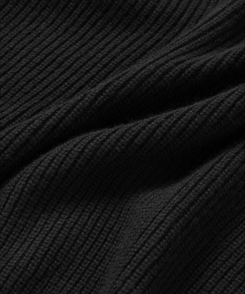 NONBLANK(ノンブランク)の「ルーズフィットジップアップカラーニット_BLACK(ニット/セーター・メンズ・ブラック・MEDIUM/LARGE/X-LARGE)」の7枚目の写真