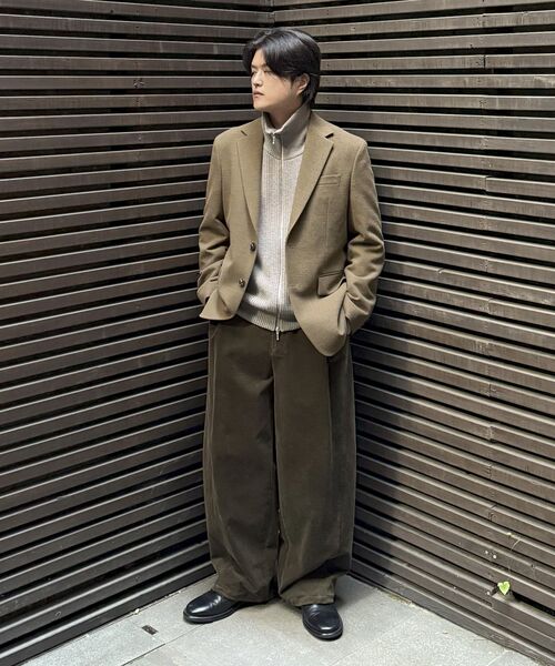 NONBLANK(ノンブランク)の「ルーズフィットジップアップカラーニット_BLACK(ニット/セーター・メンズ・ブラック・MEDIUM/LARGE/X-LARGE)」の18枚目の写真