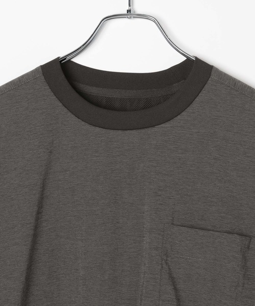 HEREIAM(ヘレイアム)の「【HEREIAM MEN】速乾&イージーケア&接触冷感&軽量/マイクロメッシュプルオーバー(Tシャツ/カットソー・メンズ・チャコール/ブラック・MEDIUM/LARGE)」の13枚目の写真