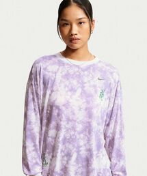 ナイキ スポーツウェア ウィメンズ オーバーサイズド ロングスリーブ Tシャツ / Nike Sportswear Women's Oversized Long-Sleeve T-Shirt IW1215-544 Monarch Purple