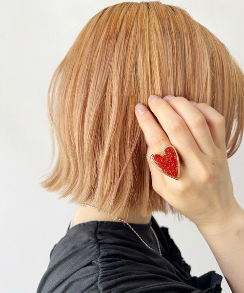 Port(ポート)の「【 New market 】メタル ハート リング(リング・レディース・ゴールド・FREE)」の6枚目の写真