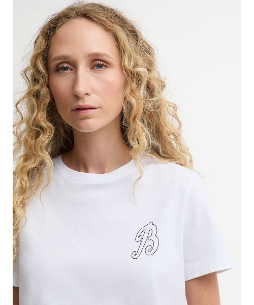 Barbour（バブアー）の「Rosalie ポイント刺繍Tシャツ（レディース）（Tシャツ/カットソー・レディース・ホワイト/ネイビー・10/8）」の6枚目の写真