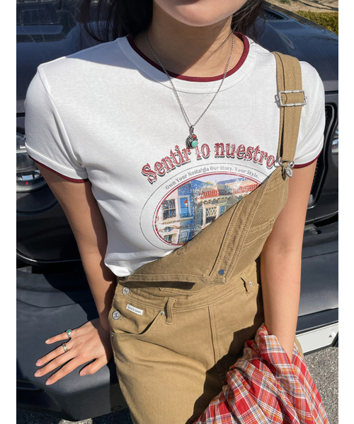 MORVE13（モルブ13）の「Oldry Cinch Bag Overall Pants（つなぎ/オールインワン・レディース・ベージュ/ブルー・SMALL/MEDIUM/LARGE）」の5枚目の写真