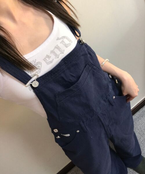 MORVE13（モルブ13）の「Oldry Cinch Bag Overall Pants（つなぎ/オールインワン・レディース・ベージュ/ブルー・SMALL/MEDIUM/LARGE）」の9枚目の写真