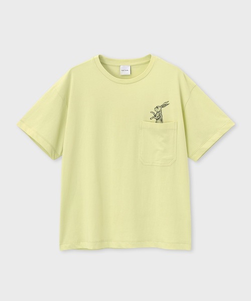Paul Smith(ポールスミス)の「ウィメンズ ポケット "Rabbit" 半袖Tシャツ / 265122 031VC(Tシャツ/カットソー・レディース・ライトイエロー・MEDIUM)」の1枚目の写真