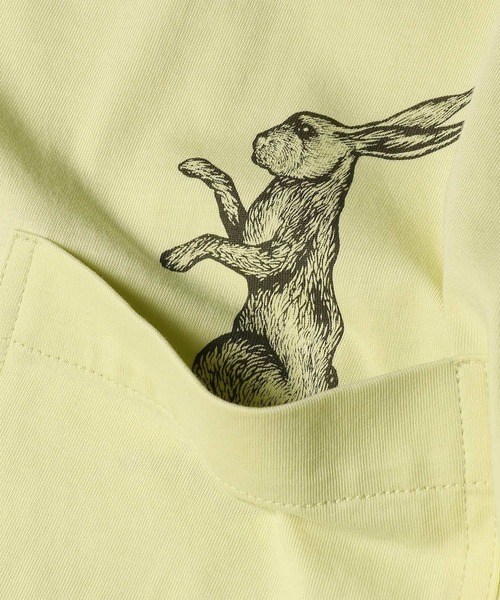 Paul Smith(ポールスミス)の「ウィメンズ ポケット "Rabbit" 半袖Tシャツ / 265122 031VC(Tシャツ/カットソー・レディース・ライトイエロー・MEDIUM)」の4枚目の写真