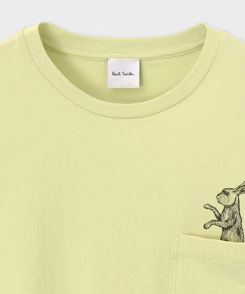 Paul Smith(ポールスミス)の「ウィメンズ ポケット "Rabbit" 半袖Tシャツ / 265122 031VC(Tシャツ/カットソー・レディース・ライトイエロー・MEDIUM)」の2枚目の写真