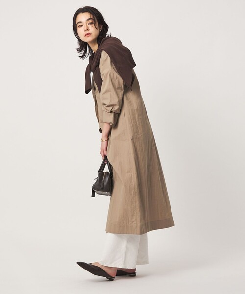 green label relaxing(グリーンレーベルリラクシング)の「スキッパー ワンピース(ワンピース・レディース・ベージュ/ダークグレー/ライトブルー・FREE)」の7枚目の写真