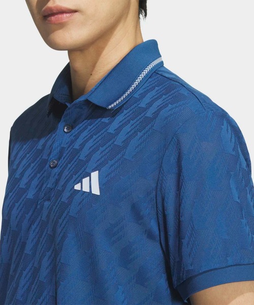 adidas(アディダス)の「ジャカード 半袖ポロ【adidas Golf/アディダスゴルフ】(ポロシャツ・メンズ・ブルー・LARGE/X-LARGE/XX-LARGE/3XL/SMALL/MEDIUM)」の9枚目の写真