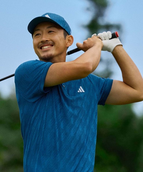 adidas(アディダス)の「ジャカード 半袖ポロ【adidas Golf/アディダスゴルフ】(ポロシャツ・メンズ・ブルー・LARGE/X-LARGE/XX-LARGE/3XL/SMALL/MEDIUM)」の5枚目の写真