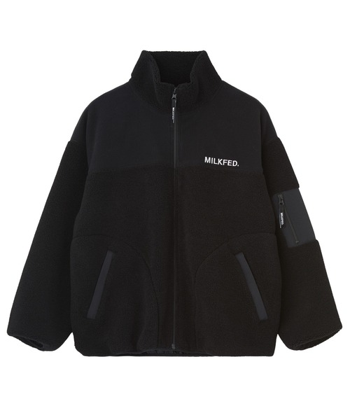 MILKFED.（ミルクフェド）の「BAR LOGO BOA JACKET（ブルゾン・レディース・ブラック/ベージュ/オフホワイト・S/M）」の16枚目の写真